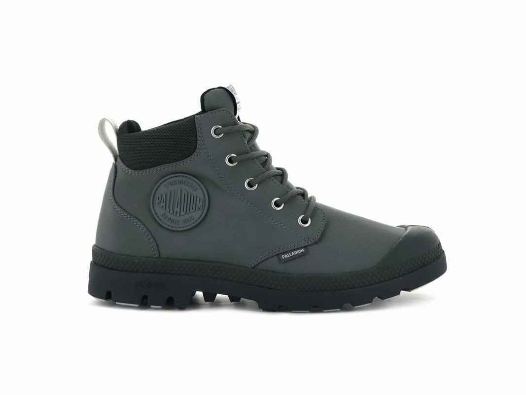 Palladium Pampa Lite + Cuff Wp Muške Vodootporna Čizme Tamno Sive ||YE4865037||